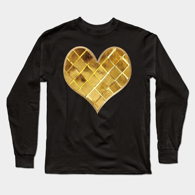 Heart - golden glitz Long Sleeve T-Shirt by peggieprints